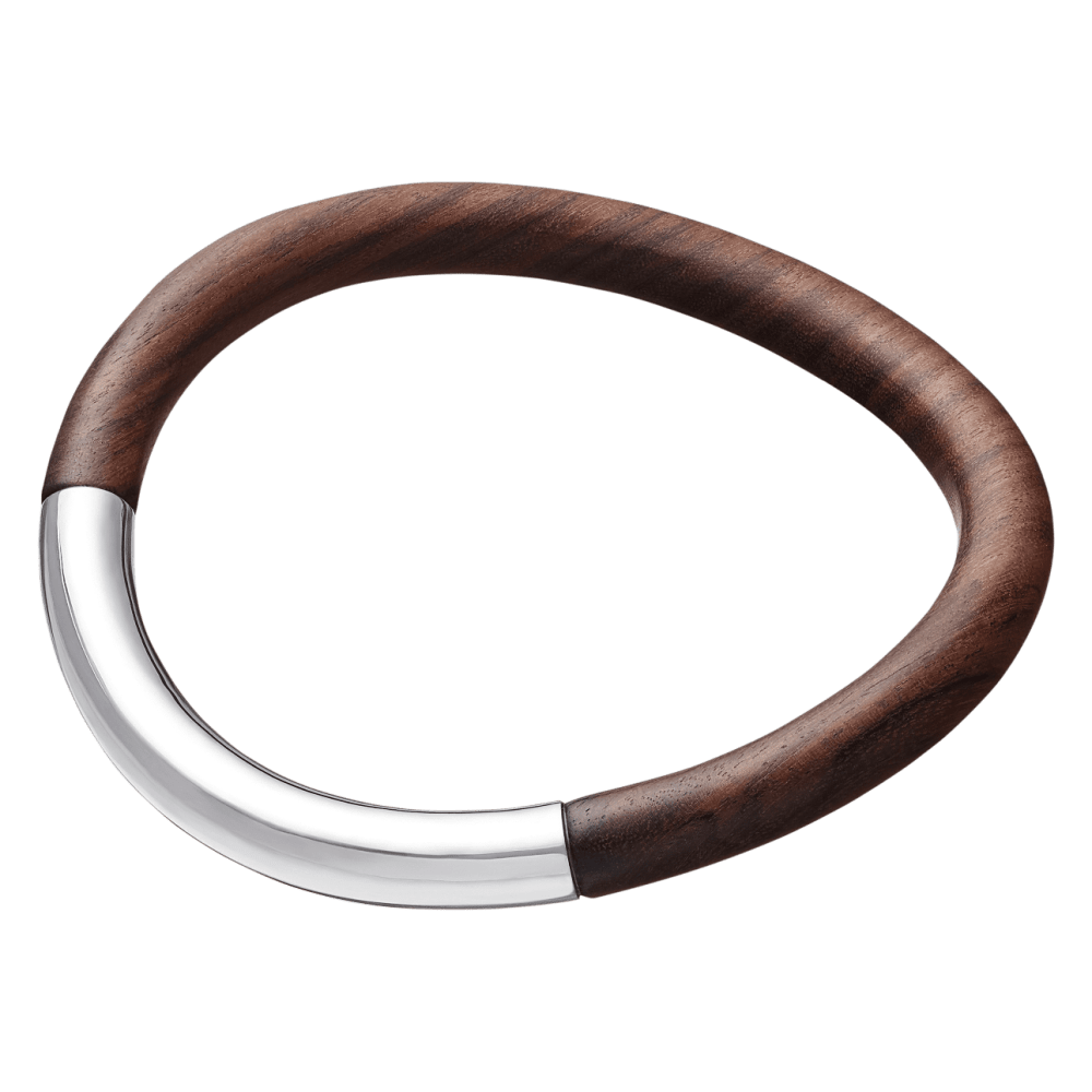 Rosewood And Sterling Silver Small Model Bangle Idole de Christofle -  Christofle