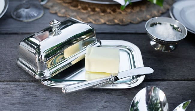 Wedding - Malmaison silver-plated lidded butter dish