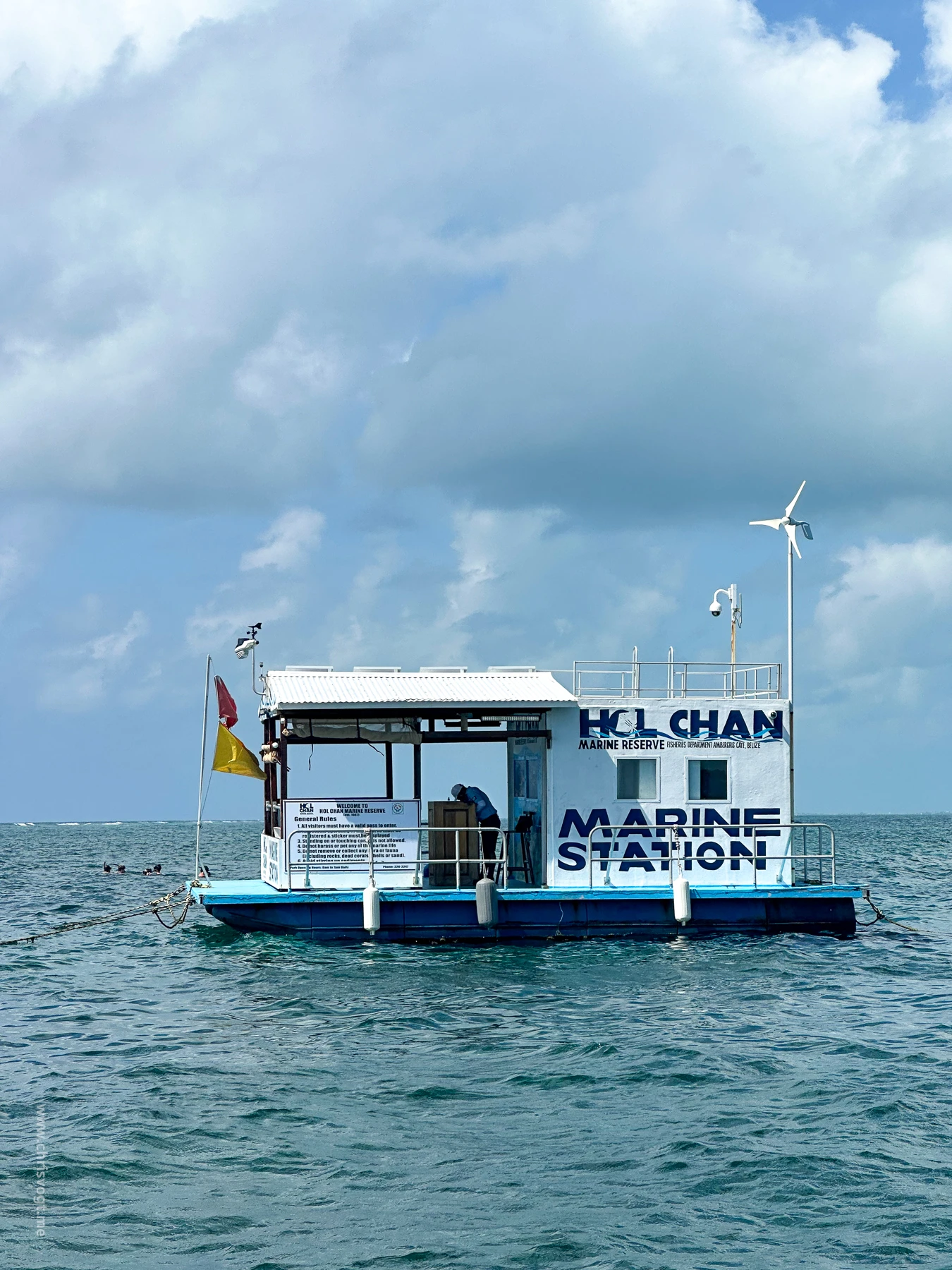 The Hol Chan Marine Reserve Marine Station.
