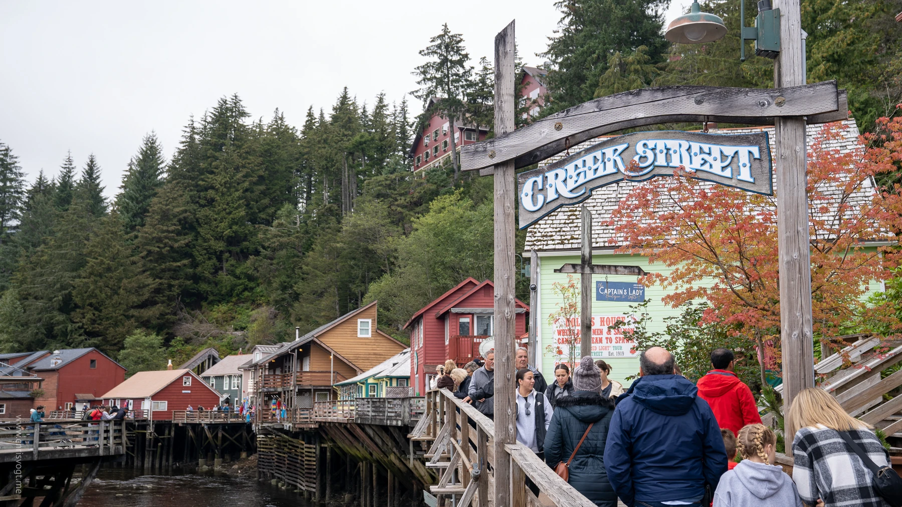 A sign for Creek Street in Ketchikan