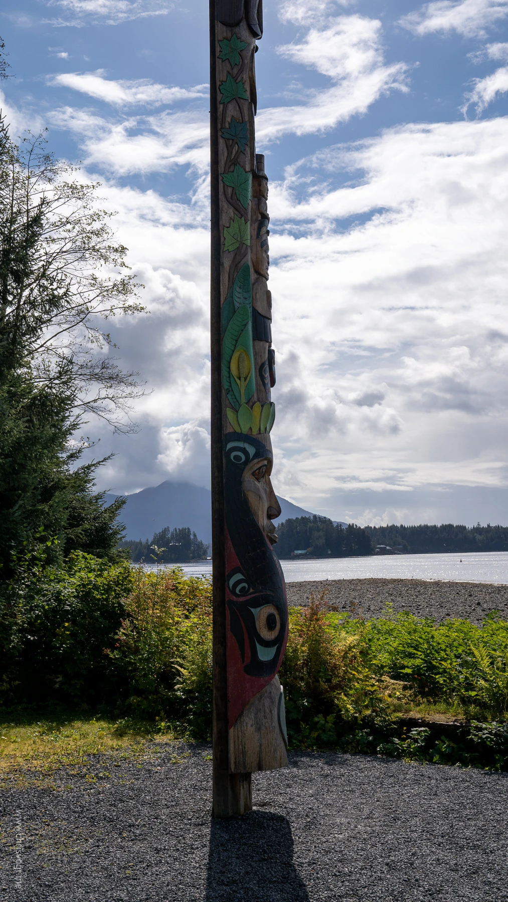 A totem on the Sitka Totem Trail