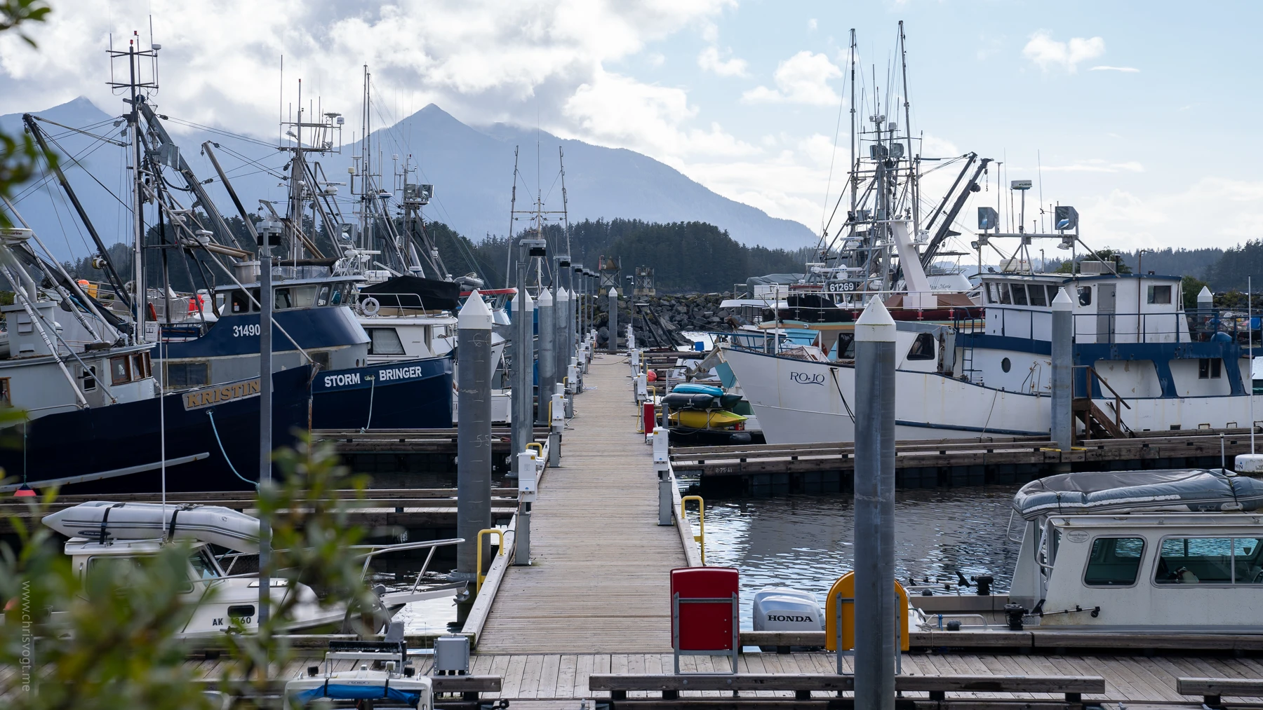 Boats docked in Sitka, Alaska