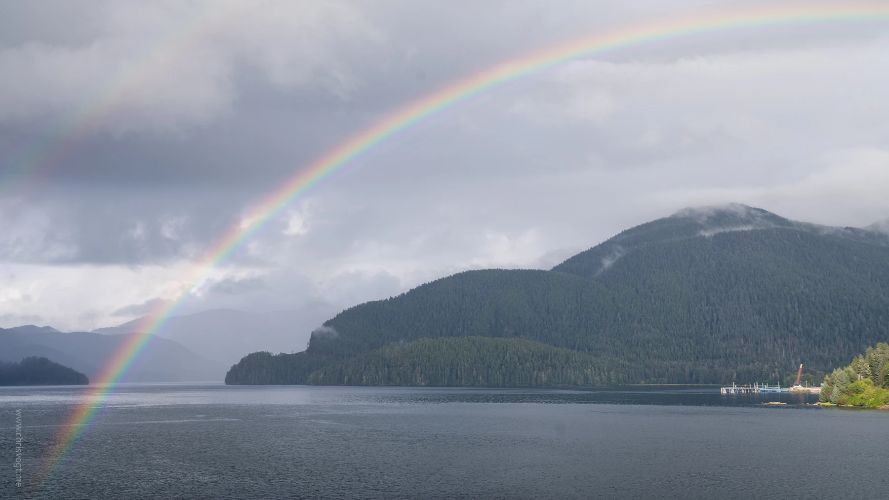 A double rainbow over the Quantum of the Seas