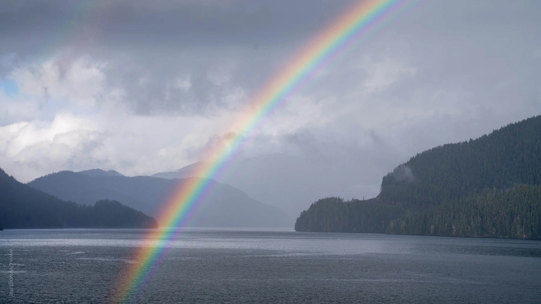 Another shot of a rainbow over the Quantum of the Seas
