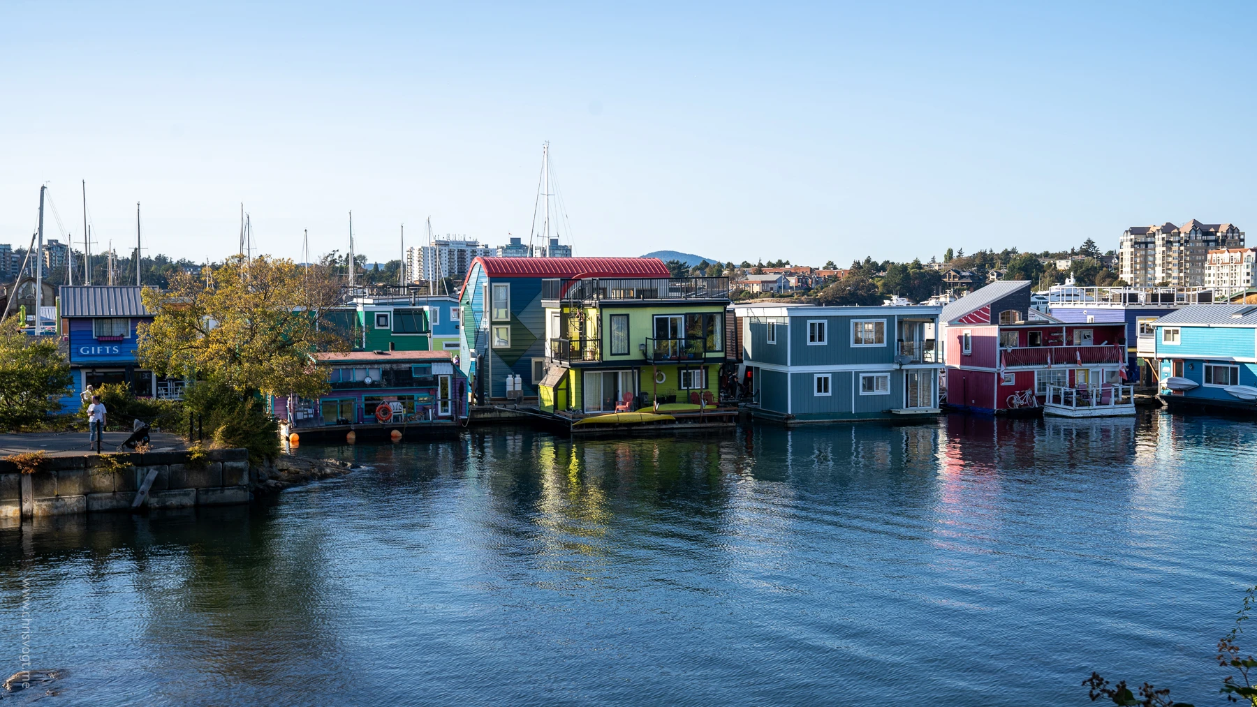 House boats in Victoria, Canada