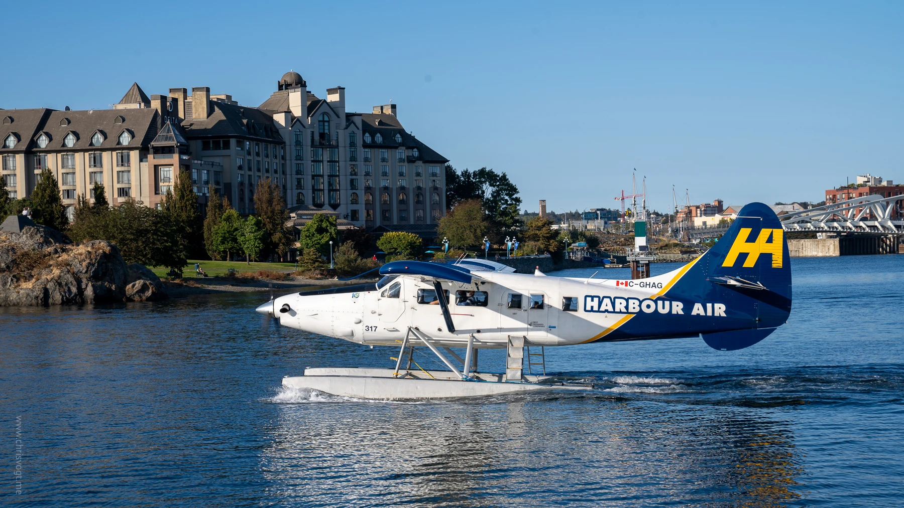 A Harbor Air sea plane in Victoria, Canada