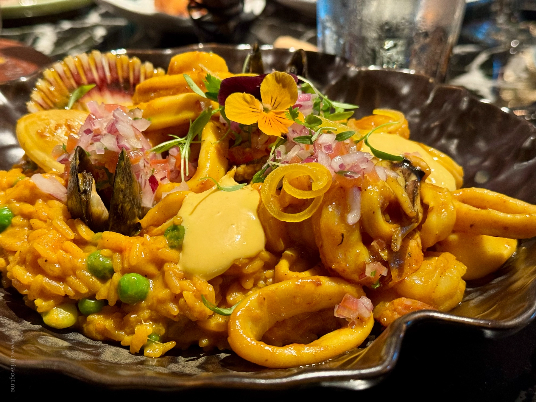 Delicious food at CVI.CHE 105, a Peruvian restaurant in Miami.