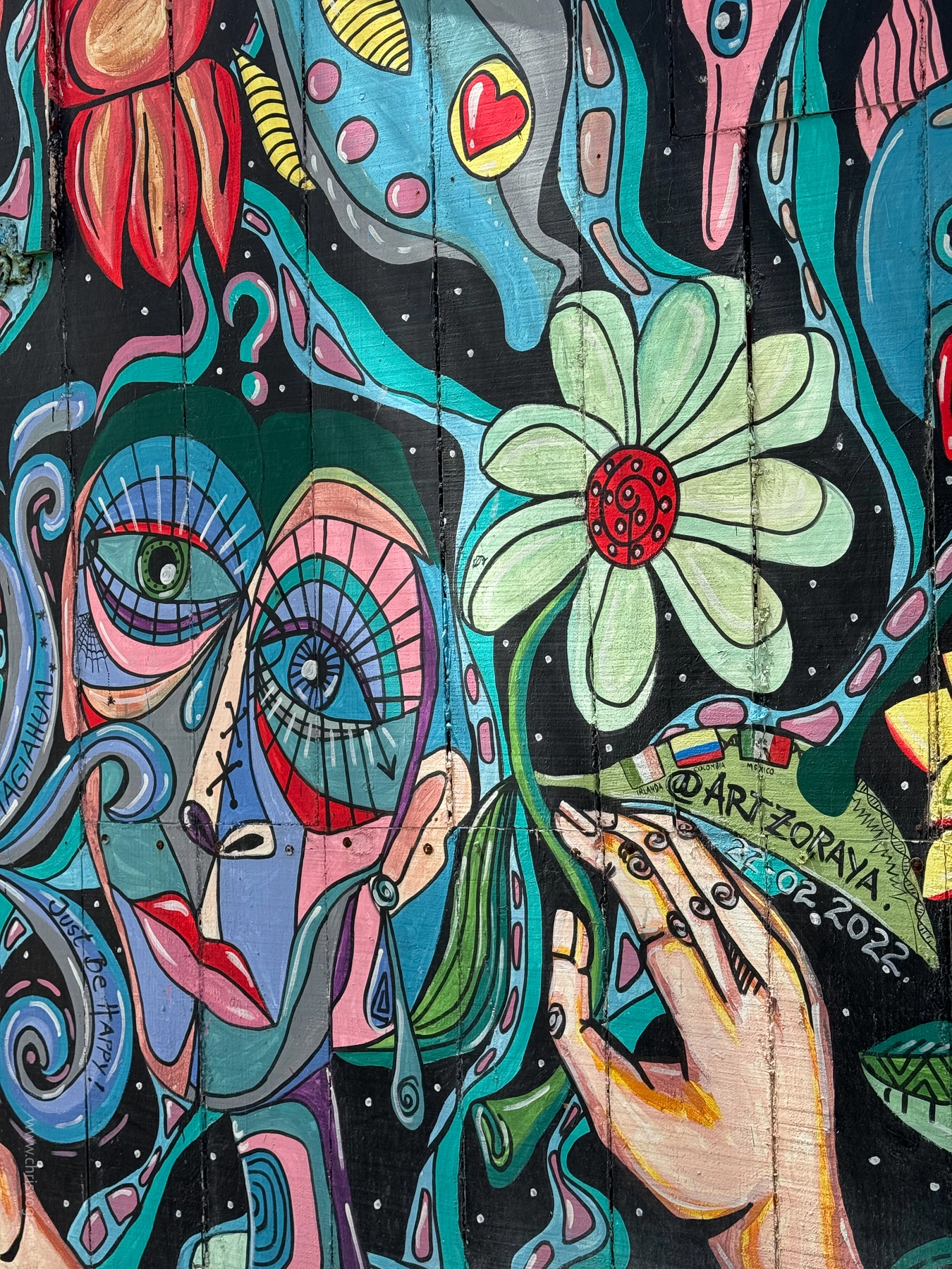 A mural in Mahahual, Mexico.