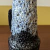 Vintage Scheurich West German blue volcanic fat lava drip glaze vase with handle 400-22