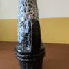 Vintage Scheurich West German blue volcanic fat lava drip glaze vase with handle 400-22