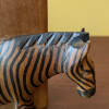 Vintage African hand-carved teak jacaranda wooden zebra bookends