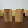 Vintage African hand-carved teak jacaranda wooden zebra bookends