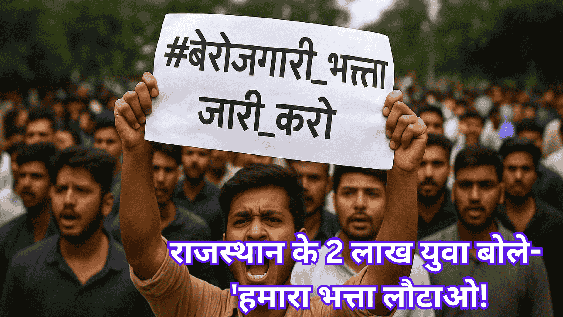 राजस्थान के 2 लाख युवा बोले- 'हमारा भत्ता लौटाओ!'