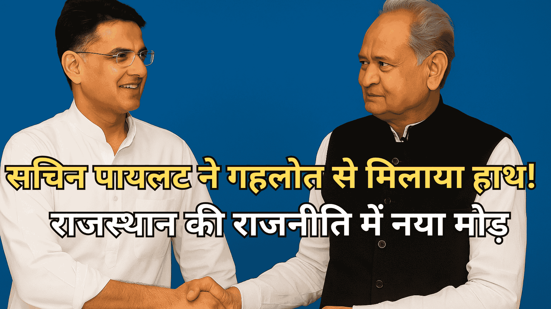 सचिन पायलट ने गहलोत से मिलाया हाथ! राजस्थान की राजनीति में नया मोड़