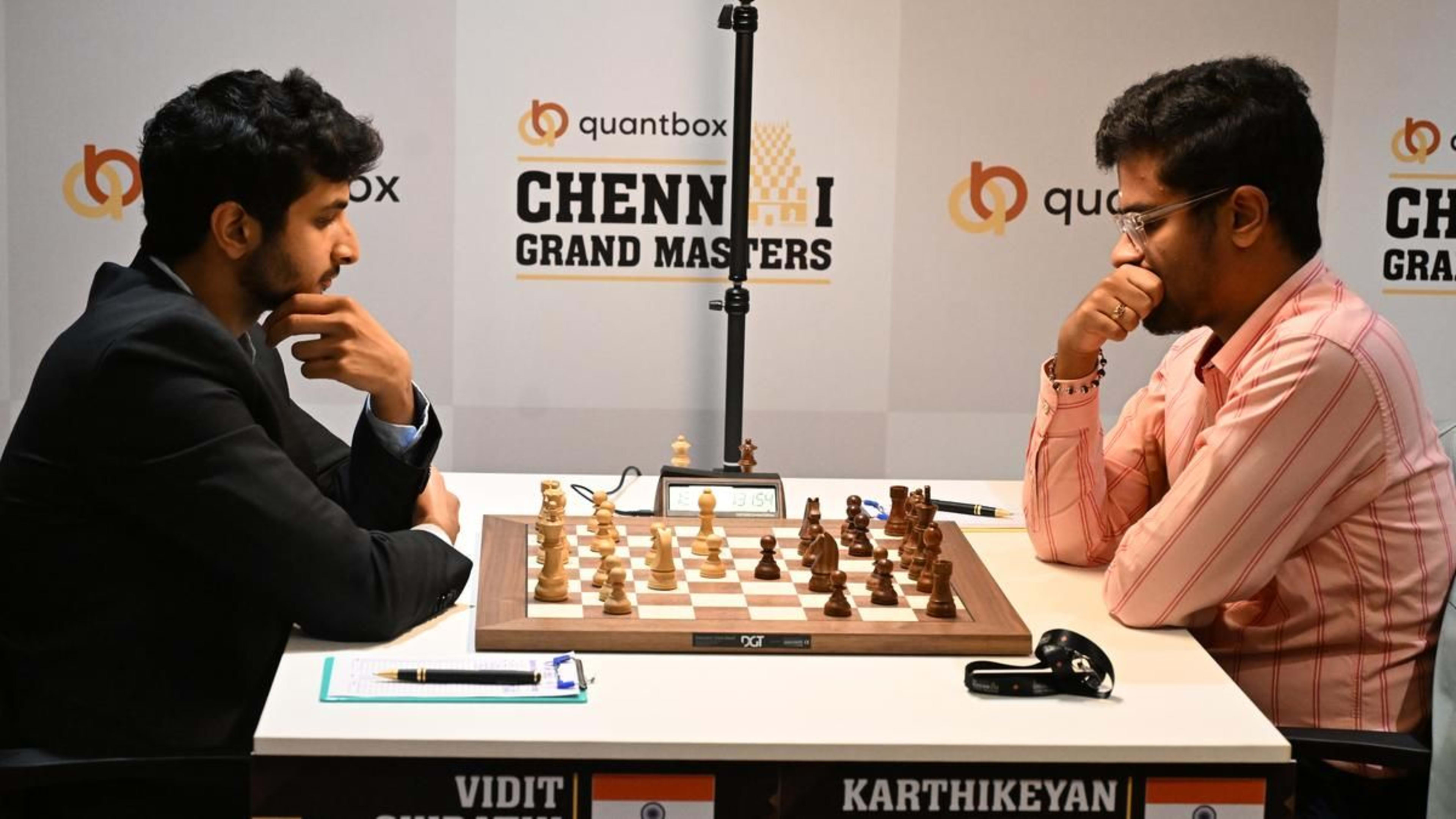 चेन्नई ग्रैंडमास्टर्स: कैमर ने बढ़ाई 1.5 अंक की बढ़त, कार्तिकेयन ने विदित को हराया