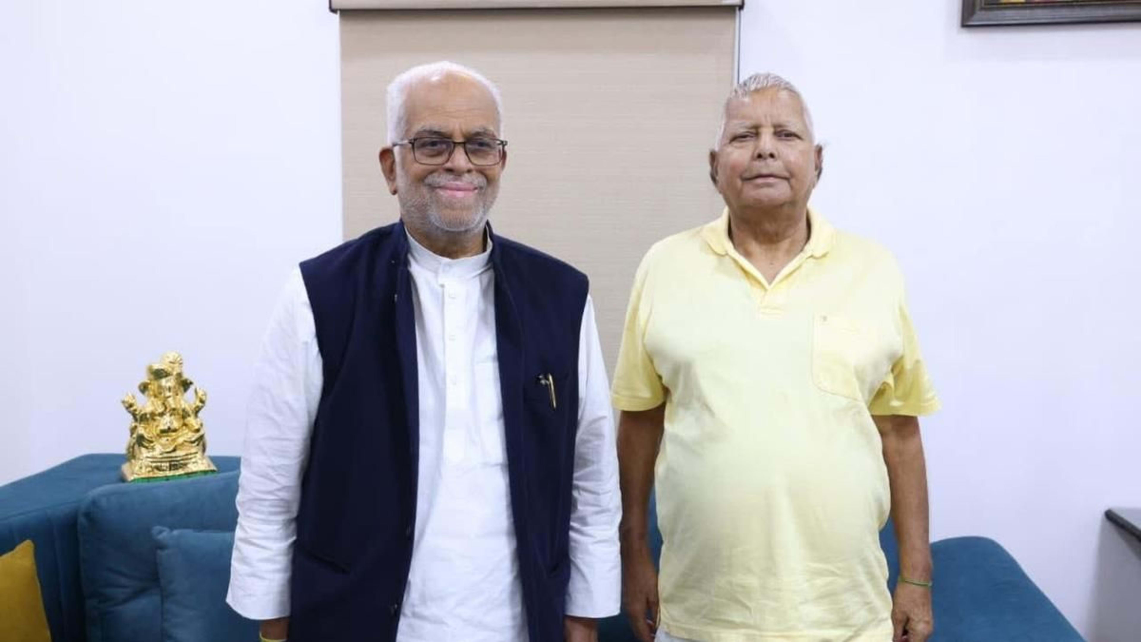 विपक्ष के उपराष्ट्रपति उम्मीदवार की लालू से मुलाकात पर भड़की BJP, 'घोर पाखंड' बताया