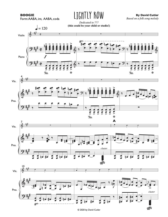 Ligthly Row piano partitura Partitura de piano del tema Suzuki Lightly Row