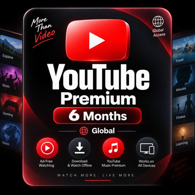YouTube Premium 6 month Global cover
