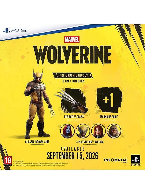 Marvel’s Wolverine Delux Secondary PlayStation 1 Year cover