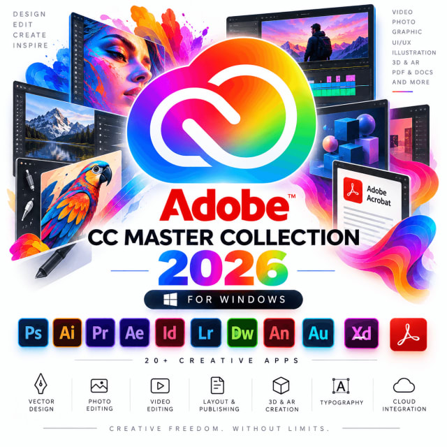 Adobe CC Master Collection 2026 Windows Preactivated Lifetime cover