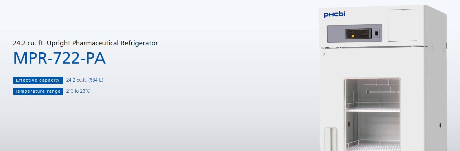 Panasonic MPR722PA Pharmaceutical Refrigerator, 24.2 cu.ft. 684 L