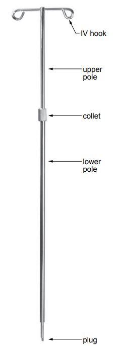 Bed Socket Telescoping I.V. Pole