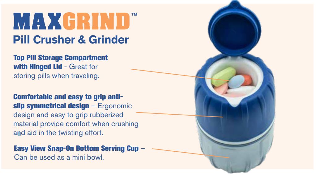 Links Medical Products SK0900Blue MAXGRIND Pill Crusher and Grinder CIA Medical