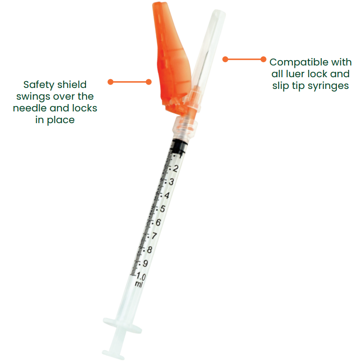 Sol-Care Luer Lock Syringe With Safety Needle