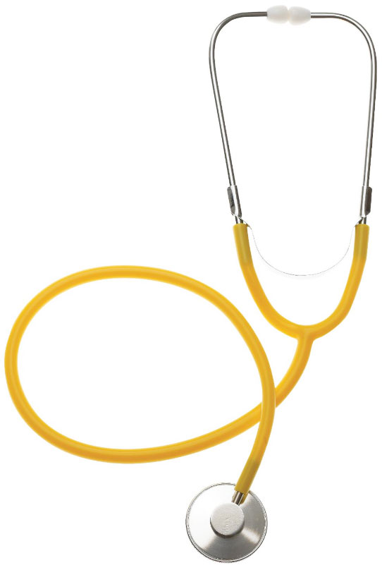 Medline MDS926108 STETHOSCOPE, SINGLEHEAD, YELLOW, 25 EA/BX, 100 EA/CS CIA Medical