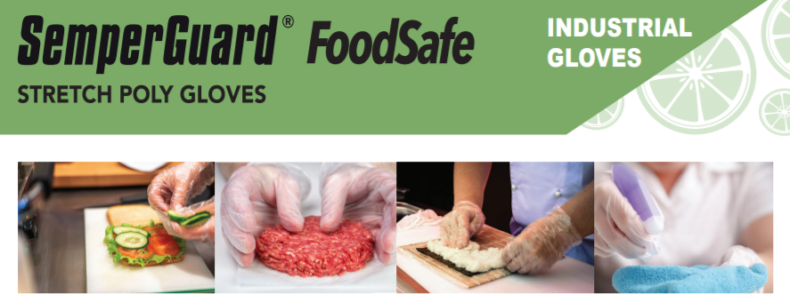 SemperGuard FoodSafe Stretch Polyethylene Gloves - Powder-Free