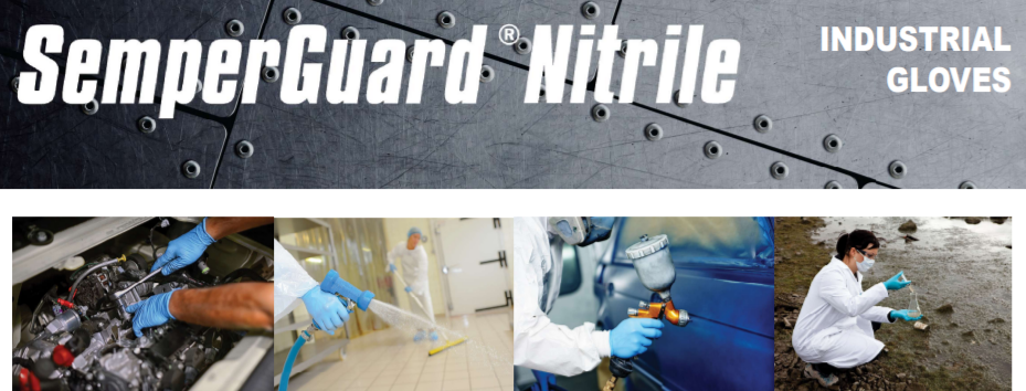 SemperGuard Industrial Nitrile - Powder-Free, Fingertip Textured Gloves
