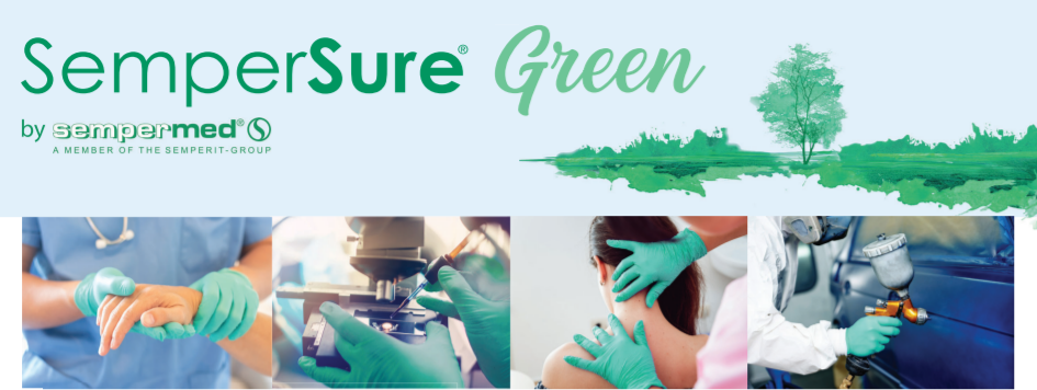 SemperSure Green Nitrile - Powder-Free, Accelerator-Free, Exam Gloves