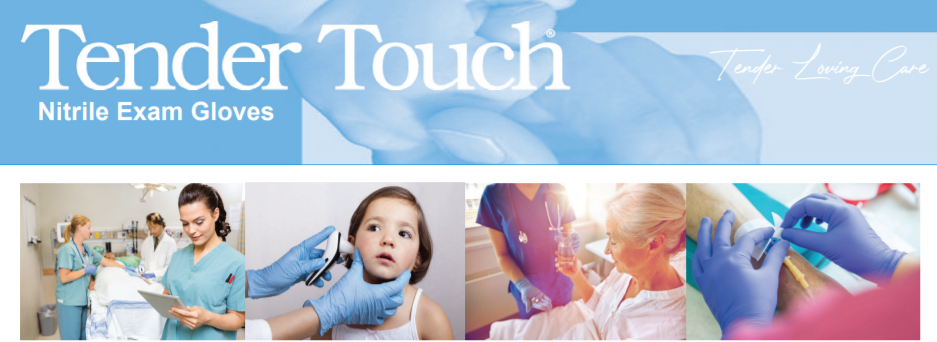 Tender Touch Nitrile - Powder-Free, Latex Free Exam Gloves
