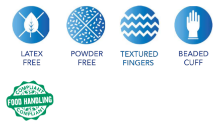 GripStrong Black Nitrile Textured Industrial Gloves Specifications