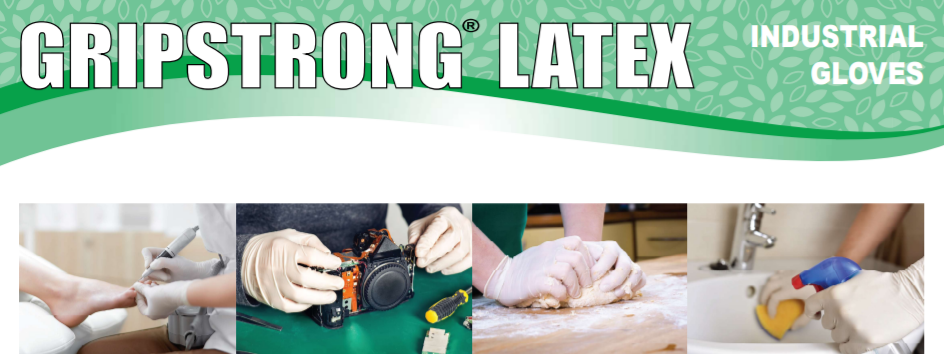 GripStrong Latex - Powder-Free, General Purpose Gloves