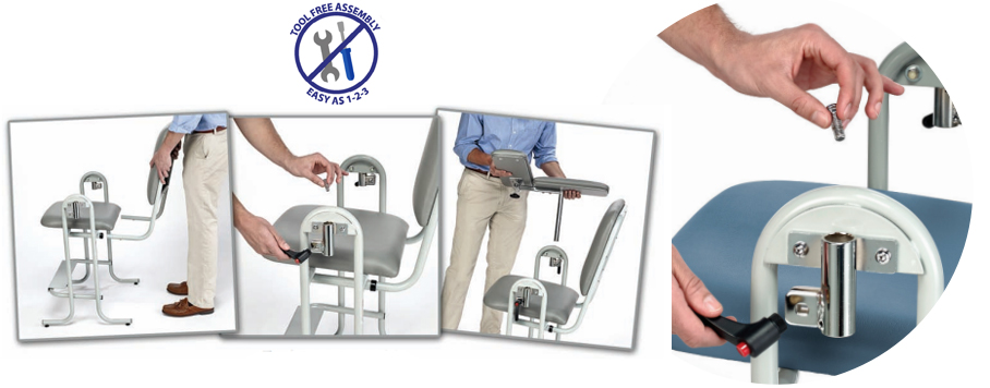 Blood Draw Chair Tool Free Assembly