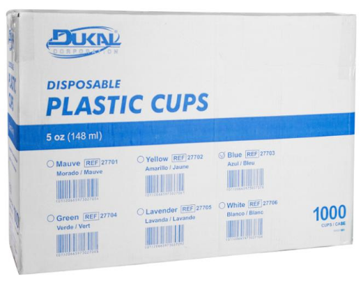 Dukal 27701 Plastic Drinking Cups