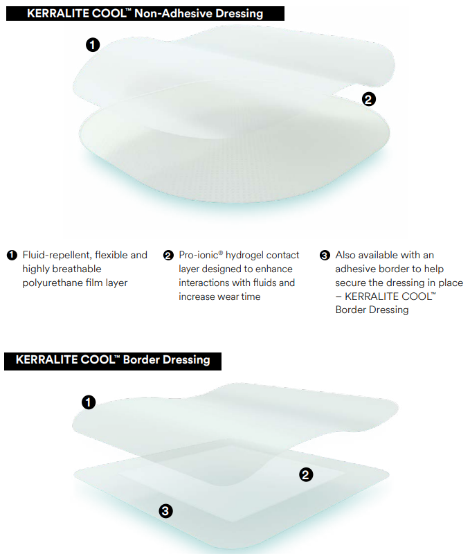 3M CWL1004 Kerralite Cool Moisture Balancing Hydrogel NonAdhesive