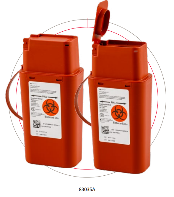 Cardinal Health 8303SA Monoject Transportable Sharps Container