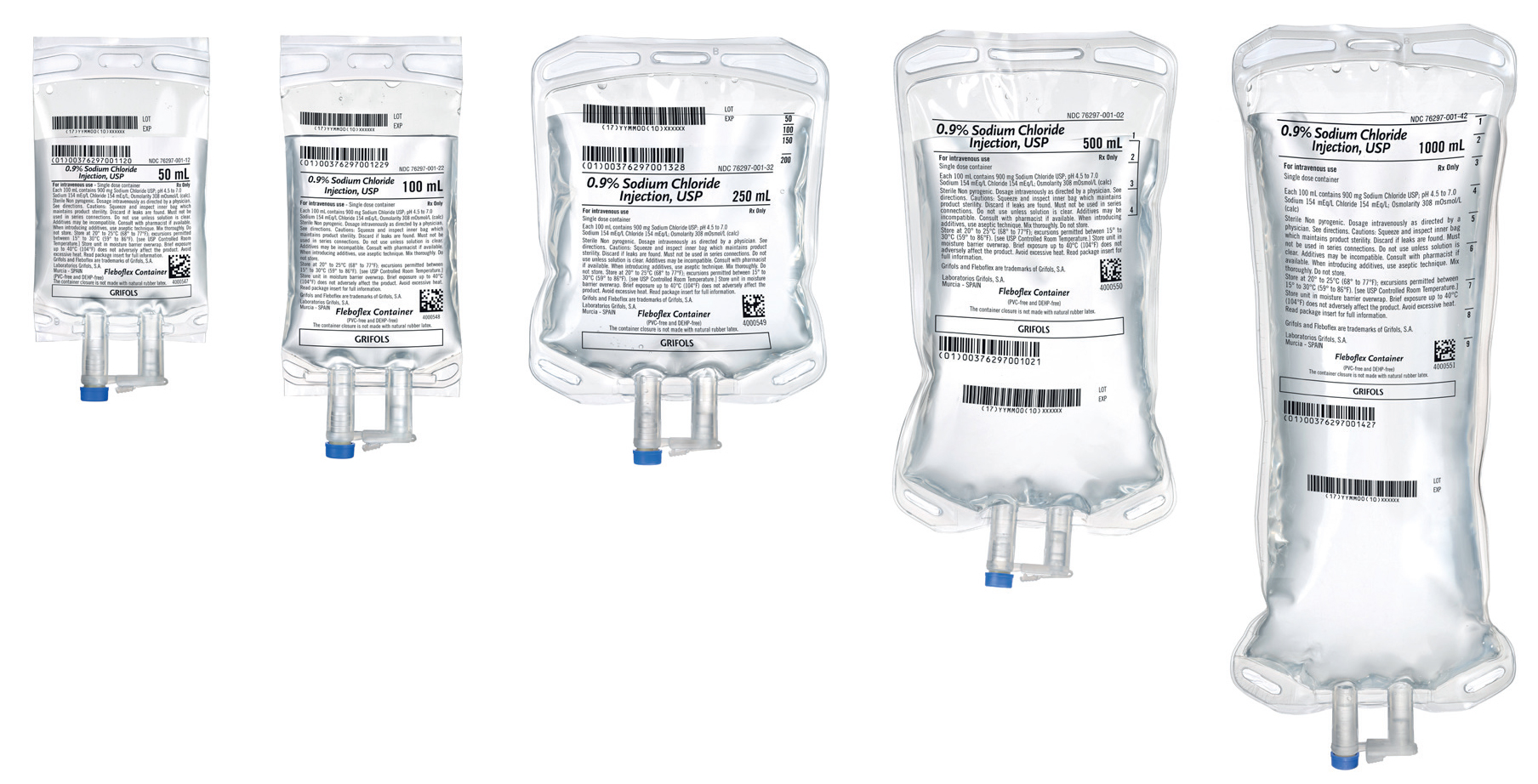 0.9% Sodium Chloride Injection, USP, is a sterile, nonpyrogenic solution for fluid and electrolyte replenishment in Fleboflex plastic container for intravenous administration.