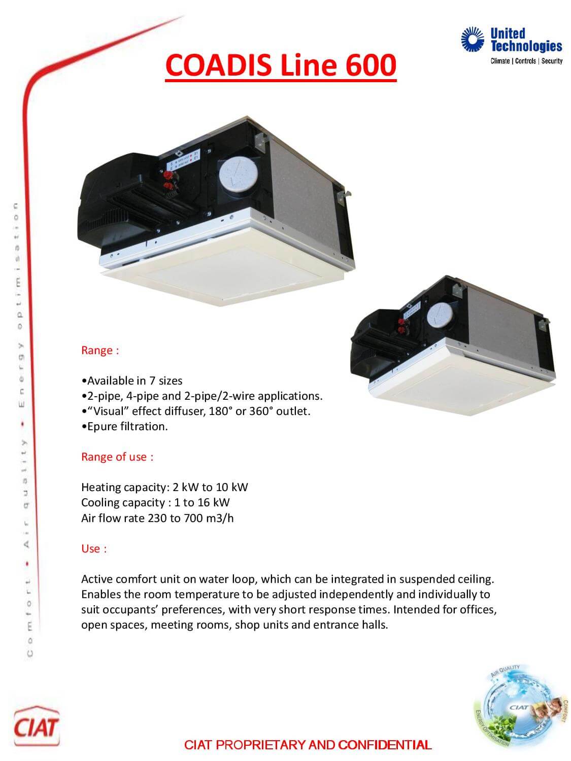 COADIS Line 600 CIAT Air Conditioning and Heating
