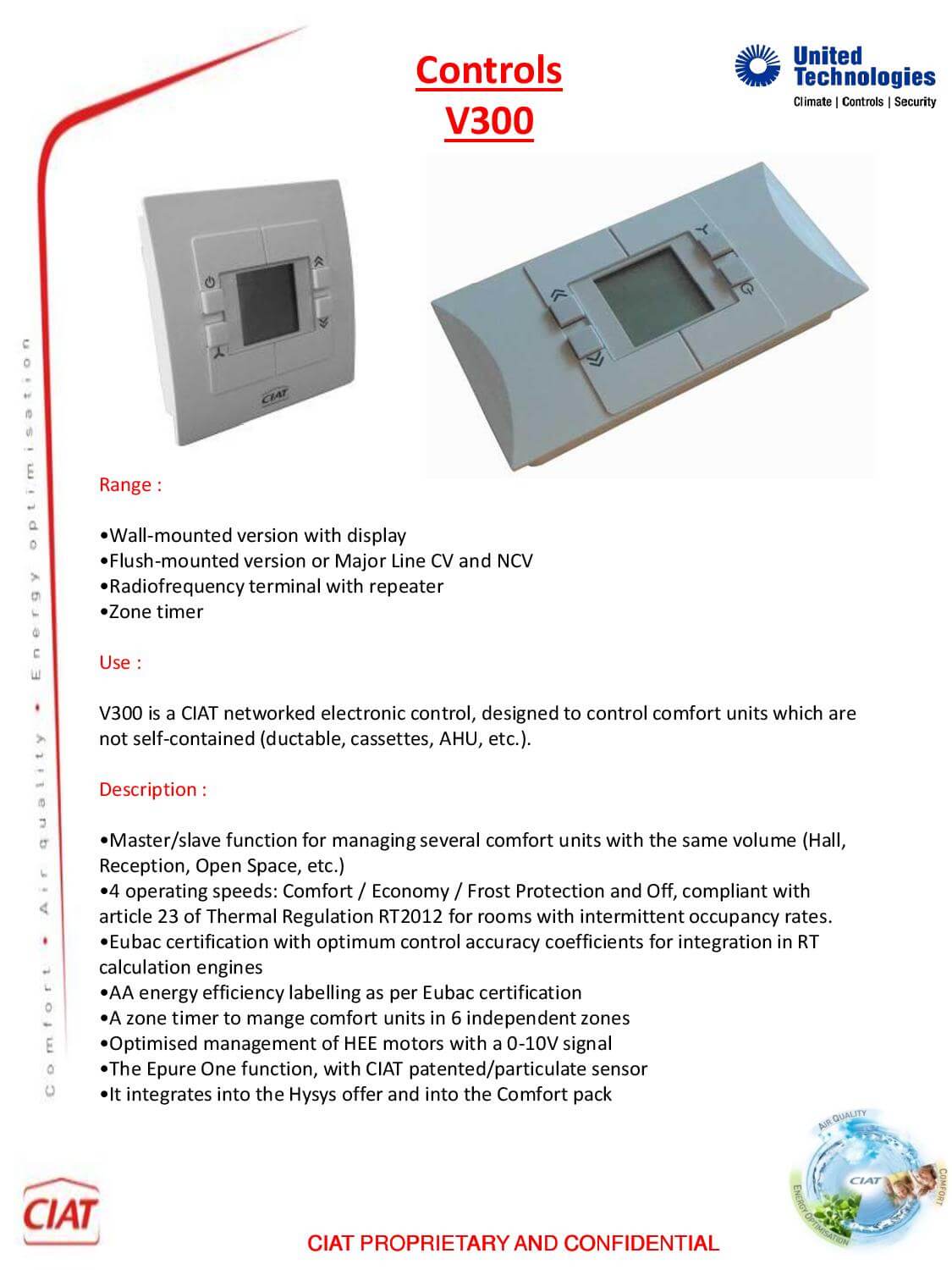 V300 CIAT Air Conditioning and Heating