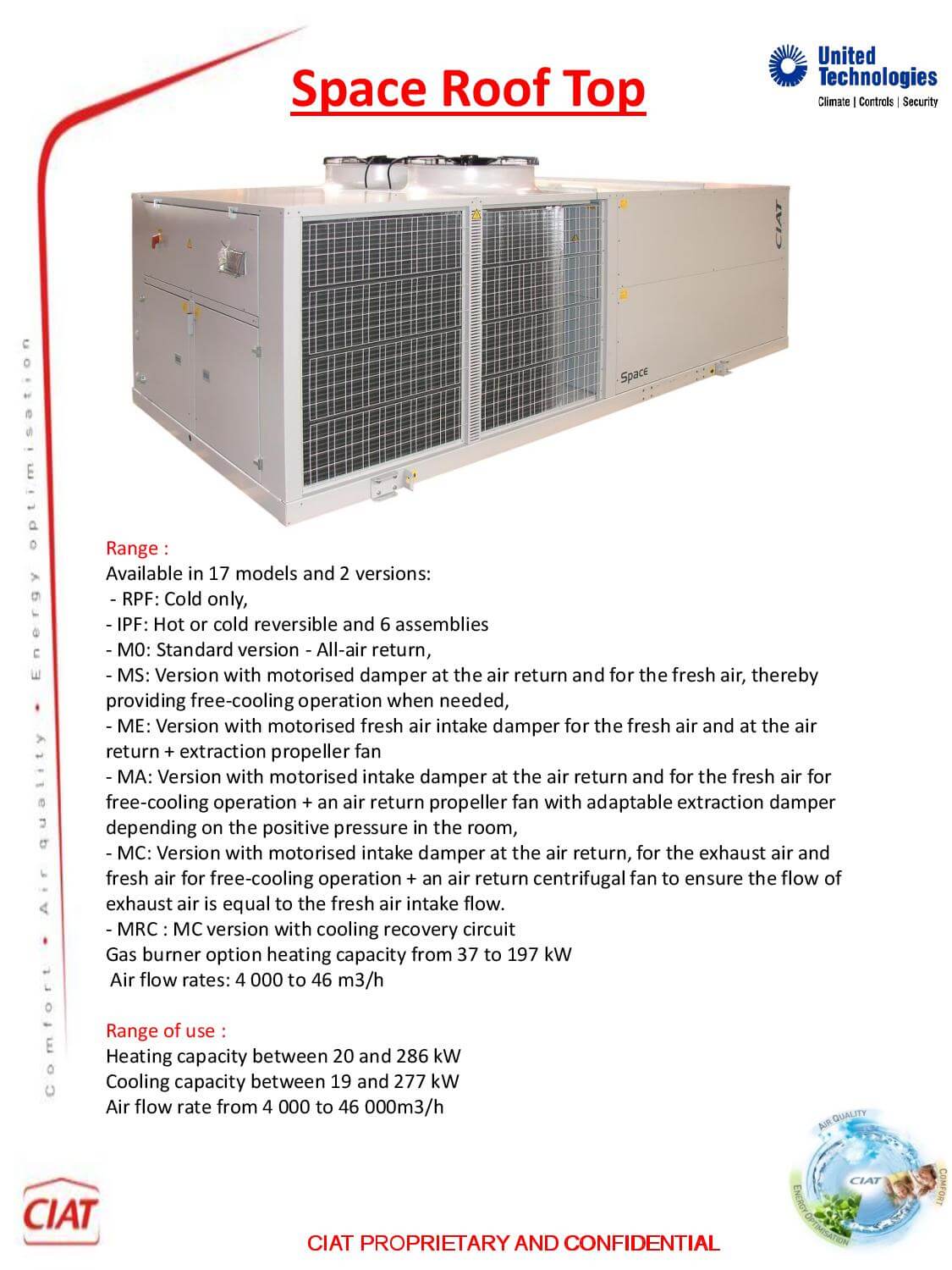 Space PF Roof CIAT Air Conditioning and Heating