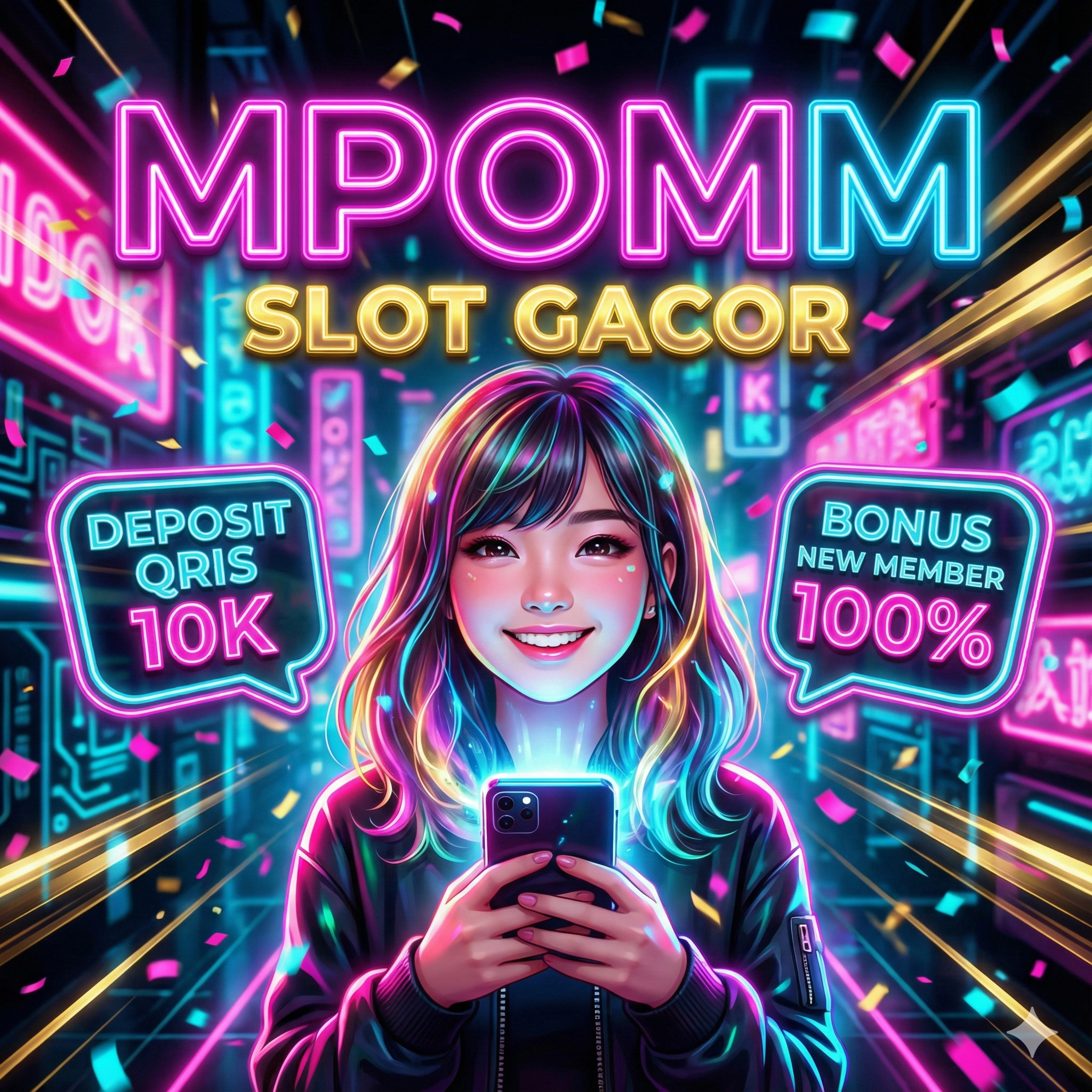 MPOMM Situs Slot QRIS 10K Gasskeun Bonus New Member 100% image 1