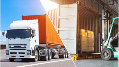 Shipping Container Truck and Forklift's Loading Goods into a Container..png