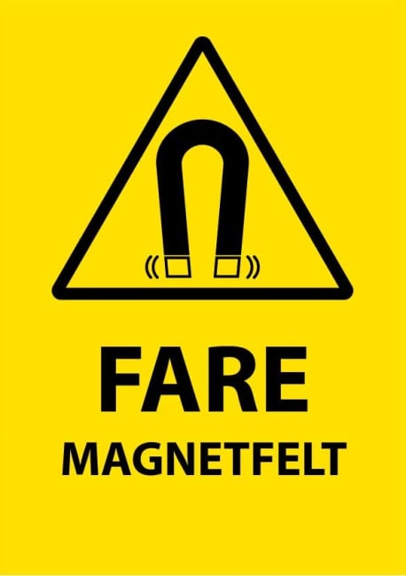 Fareskilt - Magnetfelt A4  210X297MM