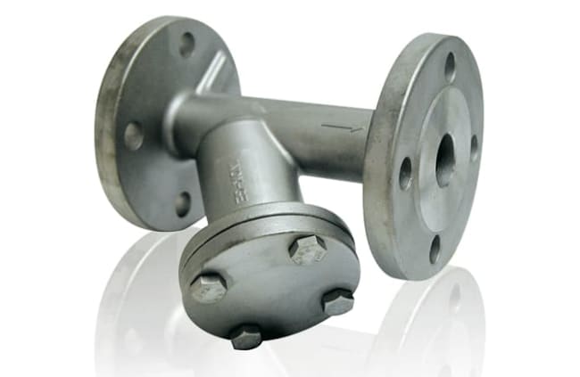 MD 90094  Flenset slamsamler AISI 316 PN16