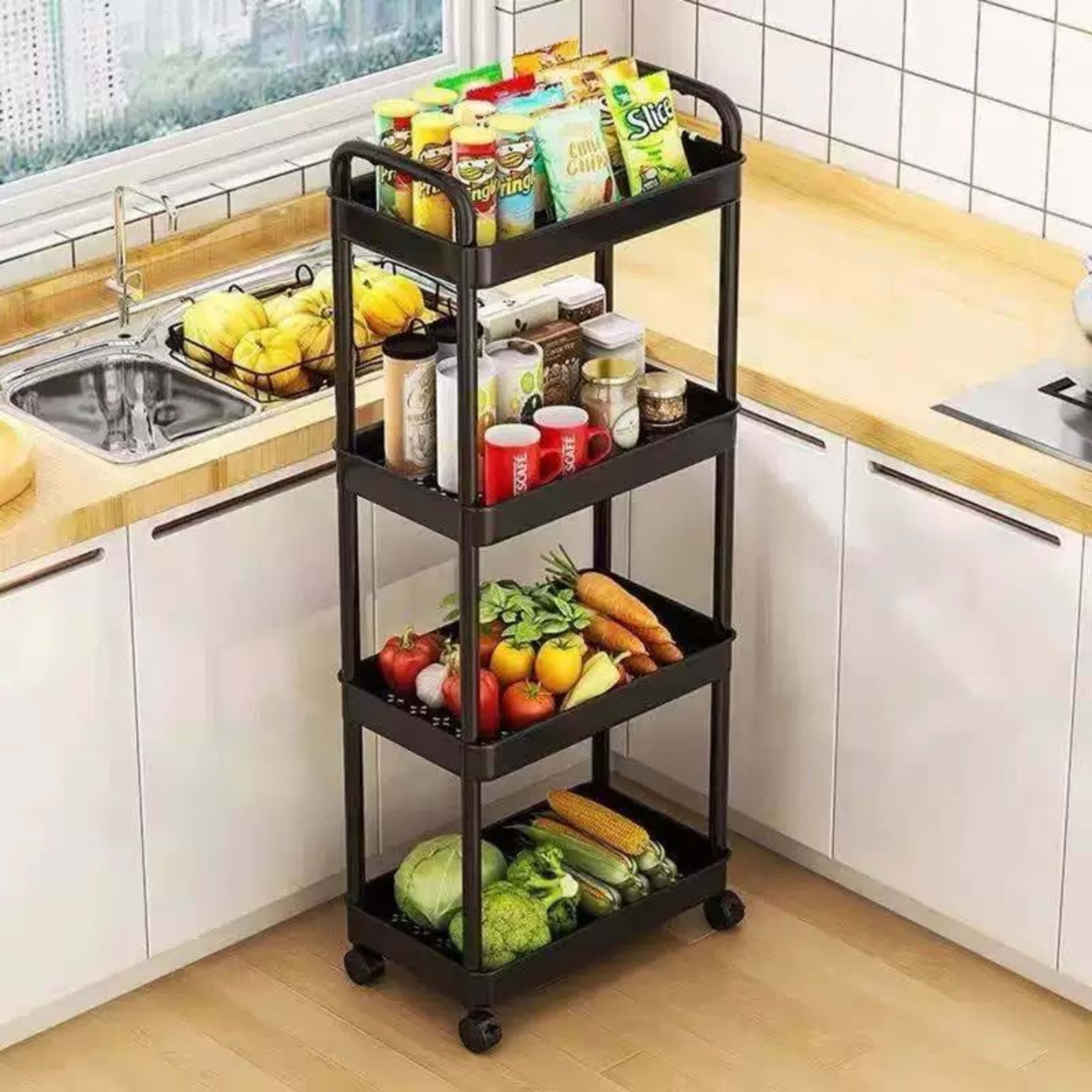 4Layers Plastic Trolley