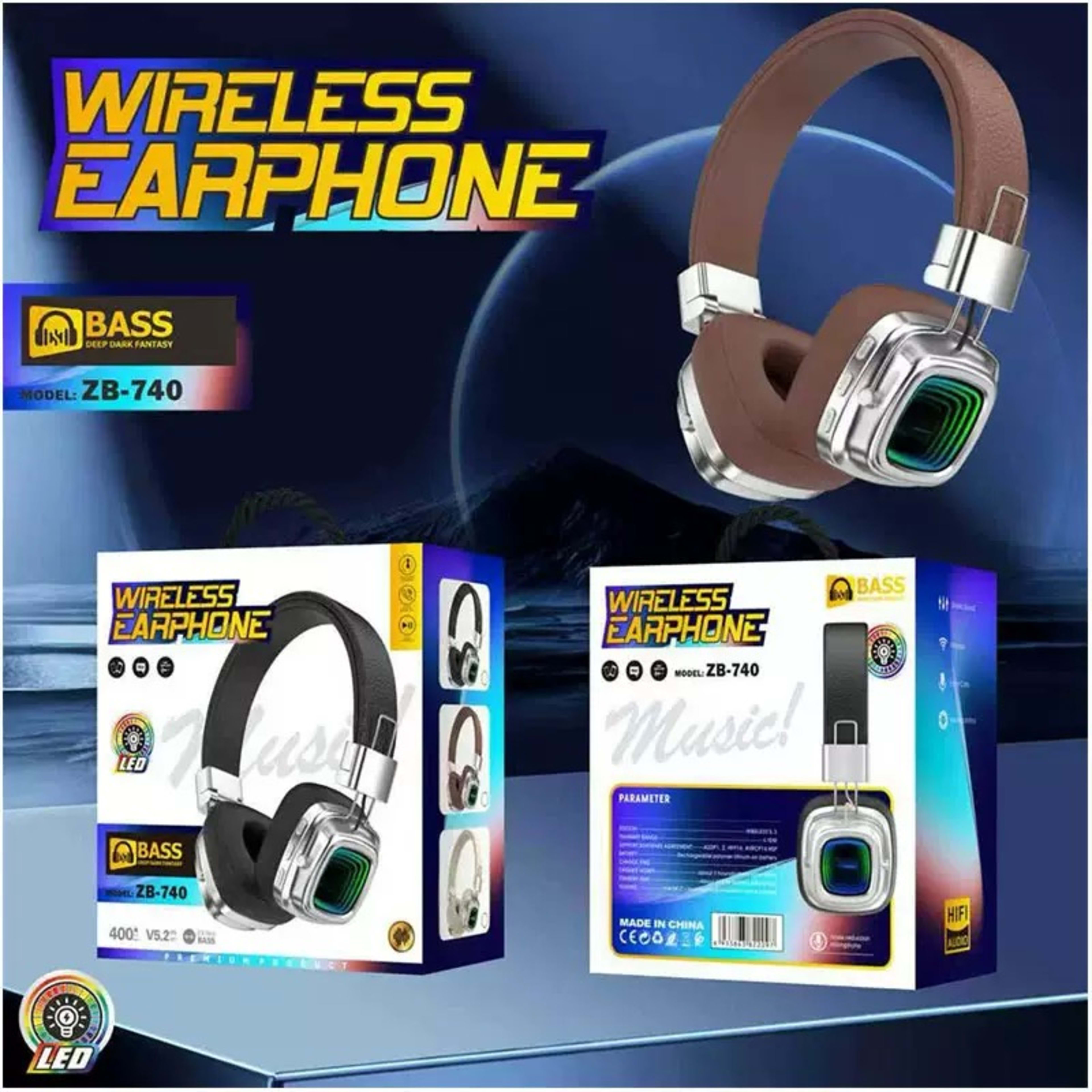 AZS Wireless Bluetooth Headphones