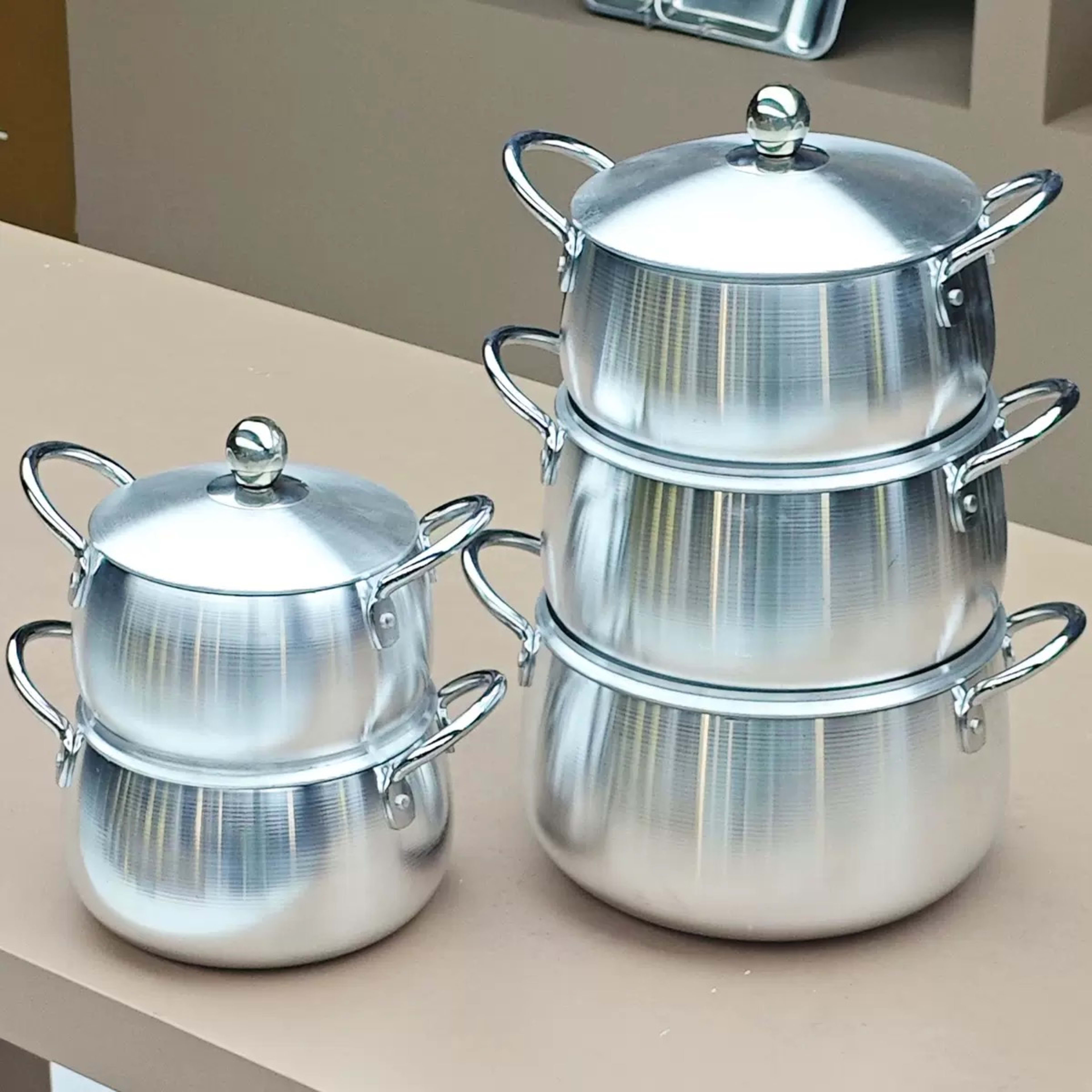 5pcs Aluminum Pot
